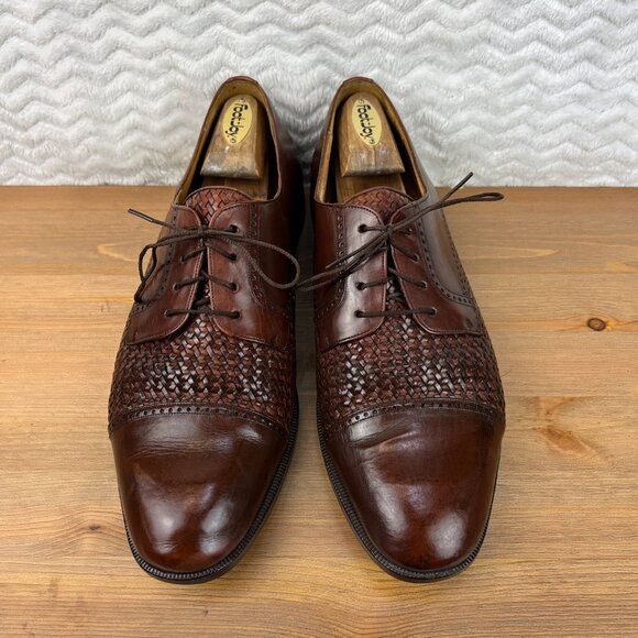 MEZLAN Mens Cancun Shoes Derby Basket Weave Leather Vero Cuoio Brown Size 11.5W main image 14